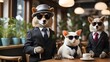 Adventures of Suave Animals, Whimsical Wardrobe, Funny animals, Sunglasses, Hat, Suit, Colorful tie, Activities, Prompts, Detective, Case, Fedora, Cool cat, DJ, Dance party, Snazzy suit, Rabbit, Talk 