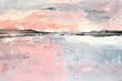 Abstract pink salt, pink beach  impressionism oil painting, Pastel color palette, home decor wall art, digital art print
