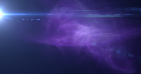 Wall Mural - Purple energy cosmic dust and wave lines futuristic magical glowing bright. Abstract background