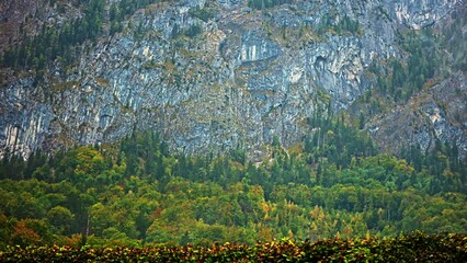 Wall Mural - Cloud creation and disappearing in the Austria alps. Timelapse view