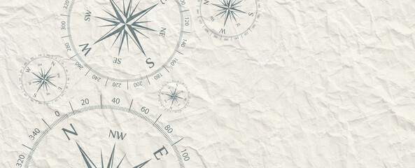  compass icon on paper background	