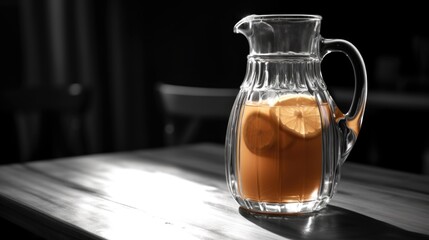 Wall Mural - A pitcher of lemonade sits on a table