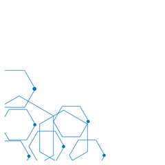 Poster - Hexagon Outline Corner