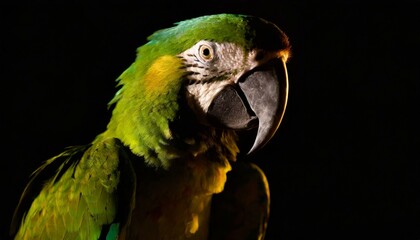 Wall Mural - Green and yellow macaw ara