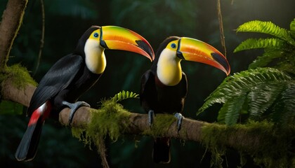 Wall Mural - toucan in the zoo