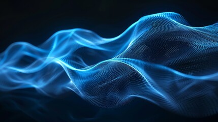 An abstract representation of wireless communication as a dance of waves