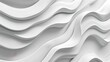 Elegant White Wavy Texture. Minimalistic Abstract Background. Modern Curves and Layers Concept Art. Stylish Smooth Design Perfect for Business Presentations. AI