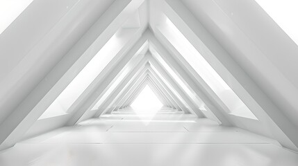 Aufkleber - Minimalist Abstract White Architecture, Geometric Shapes and Design, Modern Artistic Background, Clean Symmetry. AI