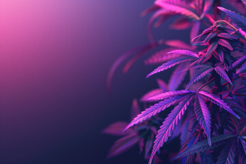 Poster - Colorful cannabis leaf slide background. Created with Generative AI technology.