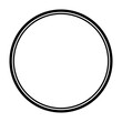 Vector illustration. Black round frame, Circle sketch, Circle design, layered round frame, frame for accessories