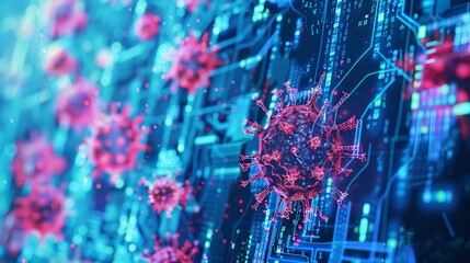 Leinwandbilder - Advanced AI-Powered Cybersecurity Against Digital Threats