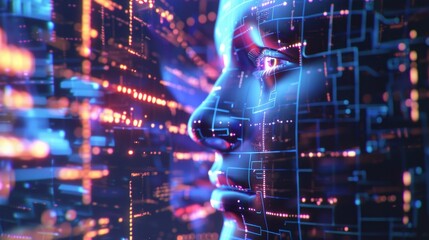 Poster - Futuristic AI Interface With Human-Like Visualization in Cyberspace