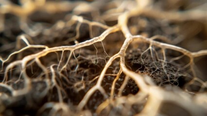 Sticker - A closeup of a root nodule a specialized structure where nitrogenfixing bacteria live in harmony with the plant to provide vital nutrients. . AI generation.