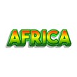 3D Africa text poster art