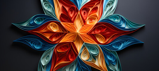 paper quilling star, ai generative