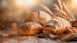 Bread Basket Bonanza A Delicious Display of Freshly Baked Loaves Generative AI