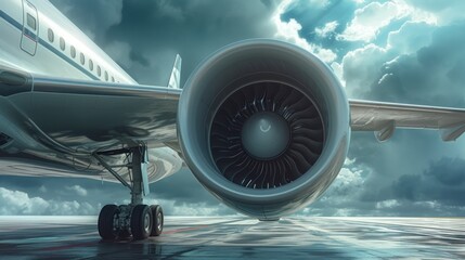 Wall Mural - A turbofan engine of a passenger aircraft