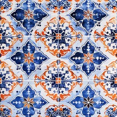 Sticker - Flower Power A Vibrant Tile Mosaic Inspired by the Flower Power Movement of the 1960s Generative AI