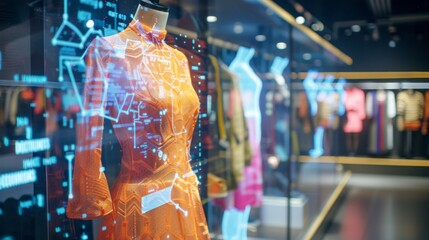 Poster - Futuristic Mannequin Display in Fashion Retail Store