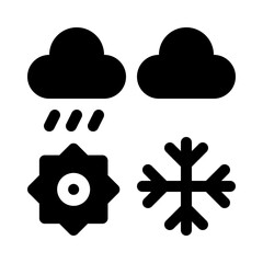 Wall Mural - weather app glyph icon