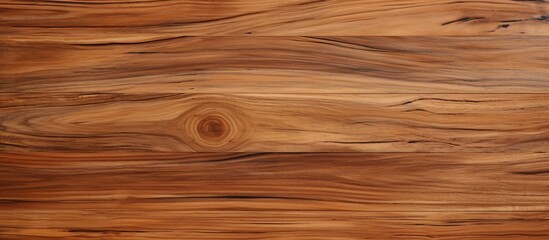 Canvas Print - A visually striking image of a lengthy line of wood placed on a smooth wooden surface, showcasing natural patterns and textures