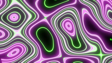 Wall Mural - 4k video animation of green, white, and pink color pattern or texture forming on the frame.