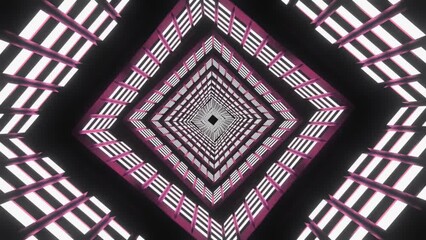Wall Mural - 4k video abstract energy tunnel looping in space with twisting and rotating effect. seamless loop fl