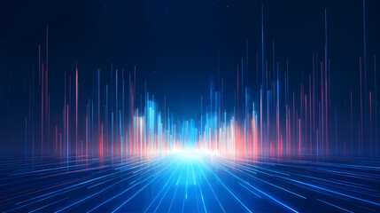 Lines extending forward and upwards, Internet technology background
