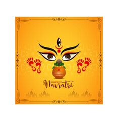 Wall Mural - Happy Navratri traditional Indian festival greeting card