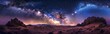 photo collage of an arabic desert night sky	