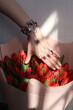Kazakh jewelry and tulips