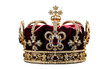© yousaf - A majestic gold and red crown adorned with sparkling jewels