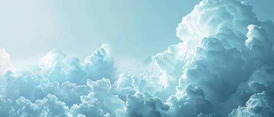 Aufkleber - Detailed view of a blue sky dotted with clouds