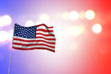 Fototapeta Sawanna - Closeup view of the American flag
