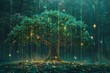 AI renders tree-based data hierarchies in a digital realm