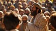 © Tida - Unidentifiable crowd gathered for a sermon - Photo of a diverse unidentifiable crowd closely gathering, listening to Jesus Preaching