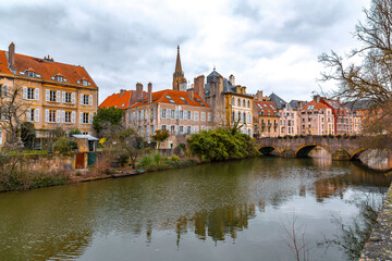 Wall Mural - Cityscape view from the beautiful city of Metz in France