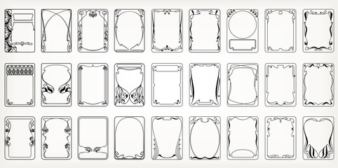 frames in art nouveau style for decoration and design