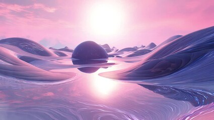 Wall Mural - alien world, deep space landscape with several moons