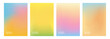 Summer theme color gradients. Summertime backgrounds for creative seasonal graphic design. Vector illustration.