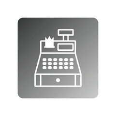 Sticker - cash register icon vector