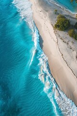 Poster - Aerial View of Beach and Ocean