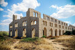 Abandoned ancient roman building ruins