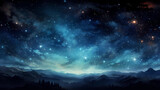 Fototapeta Kosmos - The cosmos filled with countless stars