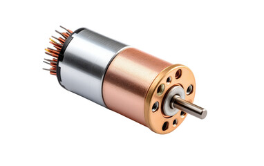 A small brush motor sits with a wire on top, ready for action