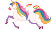 Unicorn horse with rainbows fart flat