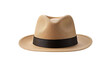 © yousaf - A stylish tan hat with a sleek black band placed against a backdrop of contrasting shadows