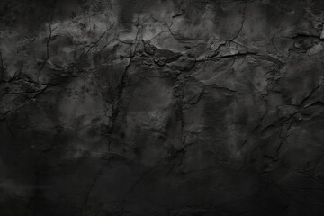 Wall Mural - An abstract background with the texture of an old black wall, on which layers of peeling paint and cracks are visible