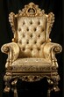 Luxurious Gold Chair With Diamond Trimming