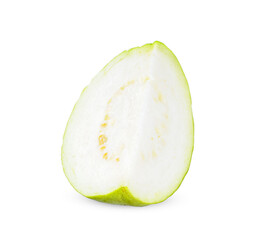 Wall Mural - Sliced of Guava fruit isolated on white background
